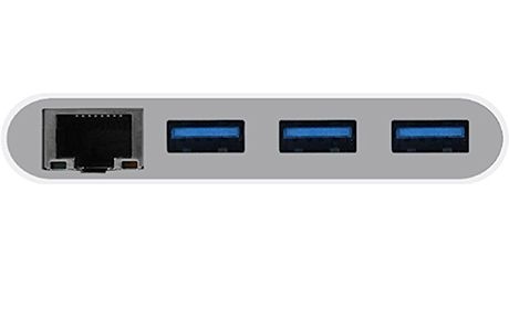 Сплиттер (Хаб): Macally UCHUB3GB USB-C — 3 × USB-A / Ethernet